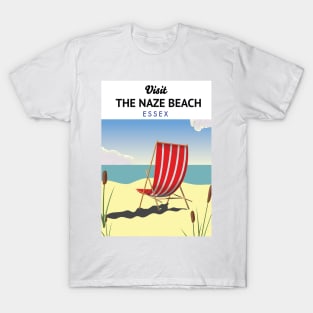 Naze Beach Essex travel poster T-Shirt